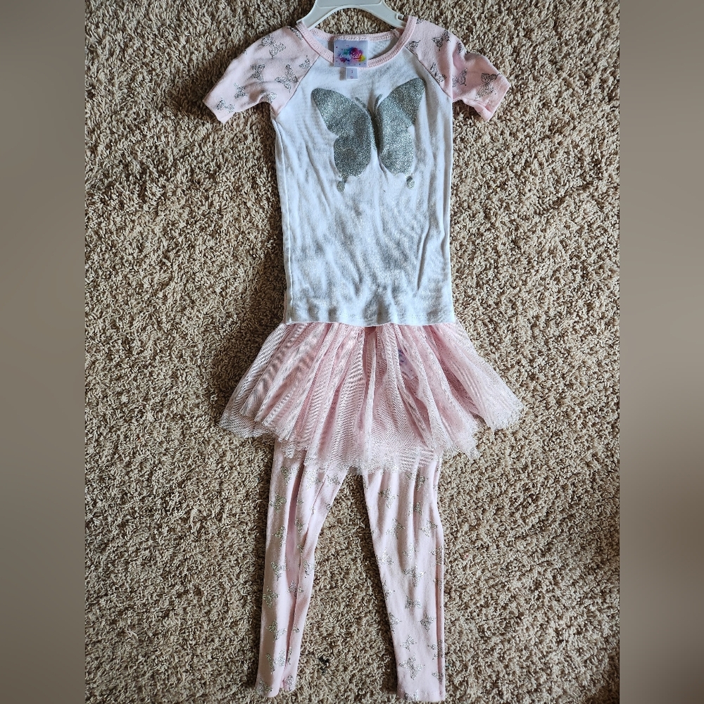 Pink Butterfly Kids Matching Set